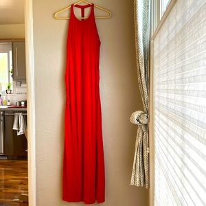 Athleta Serenity Maxi Dress Saffron Red Size Small